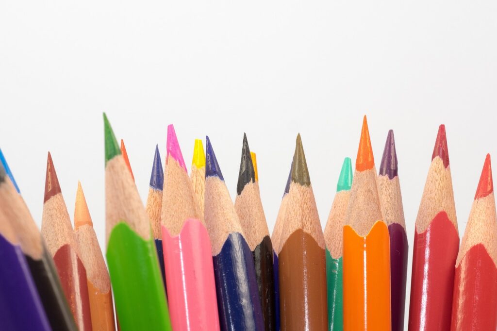 coloured pencils